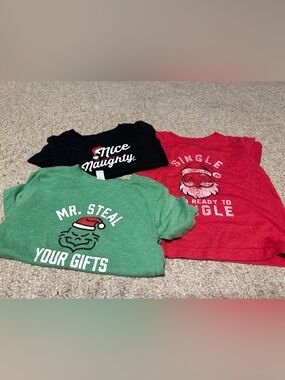 Graphic Image Kids Holiday Tees - Green, Red, Black